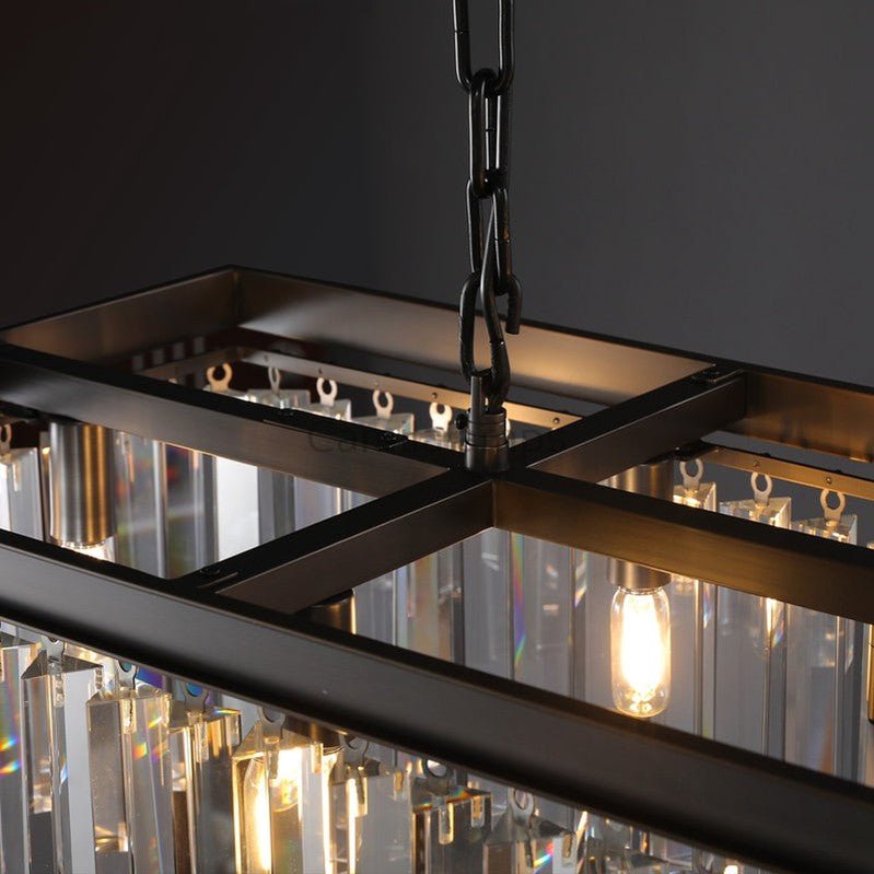 1920s Odaon Art Deco Rectangular Chandelier 40''49"59''72'' - Camilalamps - CA - AR2023 - R0448