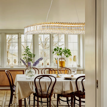 Modern Crystal Chandelier, Gold Rectangle Chandeliers for Dining Room, Large Luxury Chandelier 47.25", K9 Crystal Chandeliers Over Table for Living Room, Hallways, Bedroom