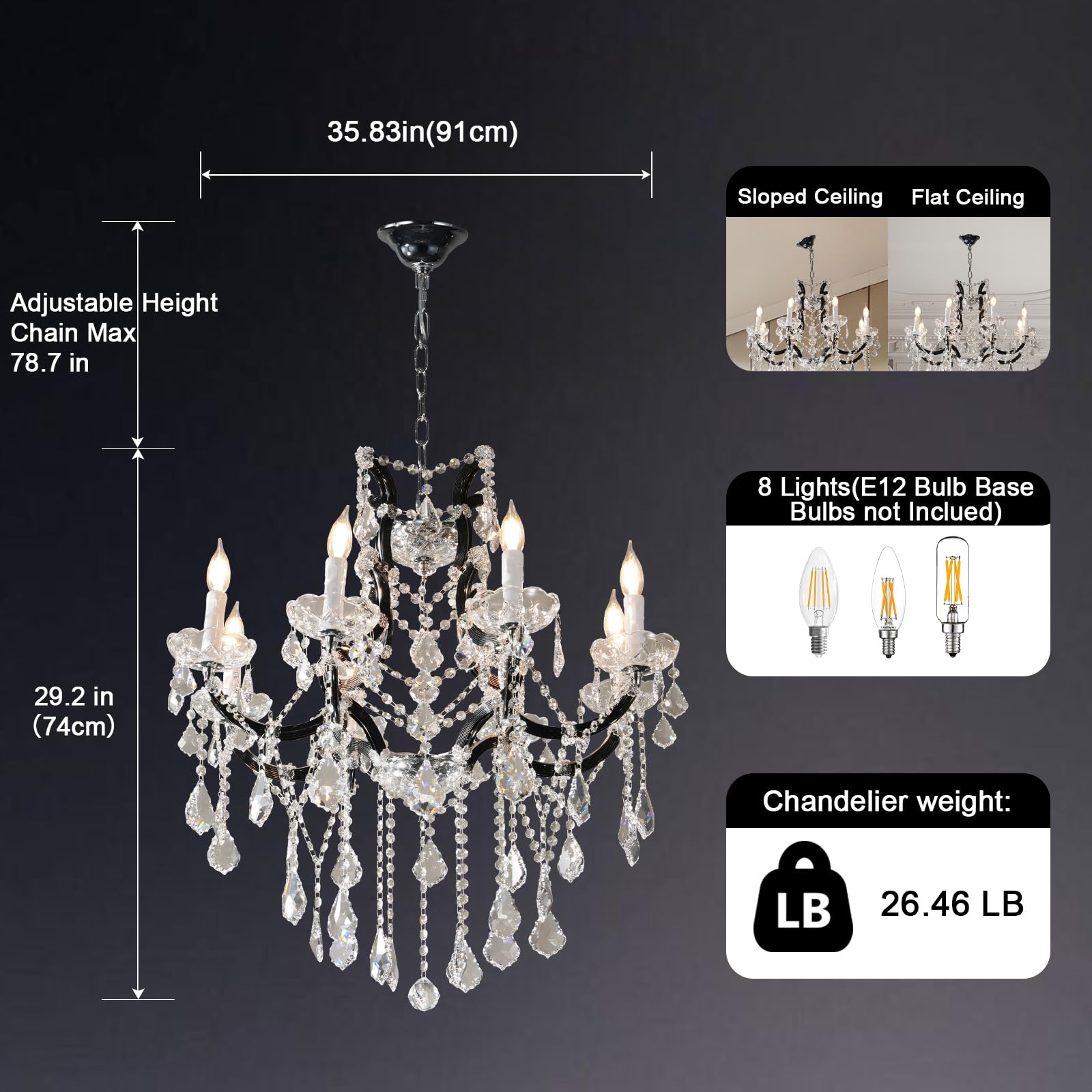 Large Gold Crystal Chandelier Light Fixtures - 24 Lights Modern Crystal Chandeliers for Hotel, Lobby, Foyer, Entryway Hall, Staircase High Ceiling Chandelier 2 Layers - Camilalamps - B0F93R7H6W