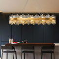Chandelier for Dining Room, D39.4 Gold K9 Crystal Pendant Light, 20 - Light Round Over Table, Hanging Ceiling Light Fixture for Kitchen Island, Entryway, Foyer - Camilalamps - B0DMFF1692