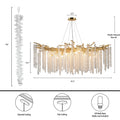 Modern Crystal Chandelier, 47.2