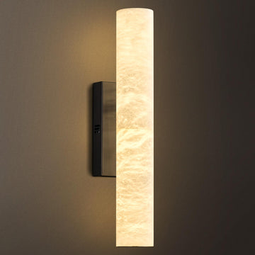 Wall Sconces, Alabaster Brass Wall Sconce, 20" Modern Gold Sconce Wall Lamp,Bathroom Wall Lights Vanity Light for Living Room, Bedroom, Hallway, Stairs