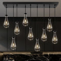 Raindrop Pendant Lights Set of 2,Kitchen Island Hanging Light Fixtures, Modern Art Raindrop Clear Solid Glass Chandelier for Dining Room for Porch, Corridor, Living Room - Camilalamps - B0CSPFPH97