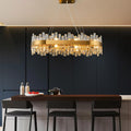 Chandelier for Dining Room, D39.4 Gold K9 Crystal Pendant Light, 20 - Light Round Over Table, Hanging Ceiling Light Fixture for Kitchen Island, Entryway, Foyer - Camilalamps - B0DMFF1692