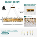 Chandelier for Dining Room, D39.4 Gold K9 Crystal Pendant Light, 20 - Light Round Over Table, Hanging Ceiling Light Fixture for Kitchen Island, Entryway, Foyer - Camilalamps - B0DMFF1692