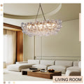 Gold Bubble Globe Chandelier, Modern Blown Glass Chandeliers with Ribbed Clear Balls, Small 24