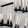 Modern Glass Tube Gold Pendant Lights – Adjustable 4 - Light Chandelier for Kitchen Island, Dining Room, Bedroom – Farmhouse & Contemporary Style with Included Bulbs - Camilalamps - B0F6YLDZVZ