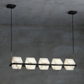 Alabaster Square Box Chandelier with 4/5/6/8/9 heads - Camilalamps - Alaba - 1635 - 5 Hea - Brass - 2