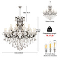 Large Gold Crystal Chandelier Light Fixtures - 24 Lights Modern Crystal Chandeliers for Hotel, Lobby, Foyer, Entryway Hall, Staircase High Ceiling Chandelier 2 Layers - Camilalamps - B0F93R7H6W