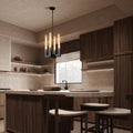 Modern Glass Tube Gold Pendant Lights – Adjustable 4 - Light Chandelier for Kitchen Island, Dining Room, Bedroom – Farmhouse & Contemporary Style with Included Bulbs - Camilalamps - B0F6YLDZVZ