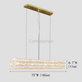 Pluto Halo Rectangular Crystal Chandelier - Camilalamps - CA - LI2024 - C5566