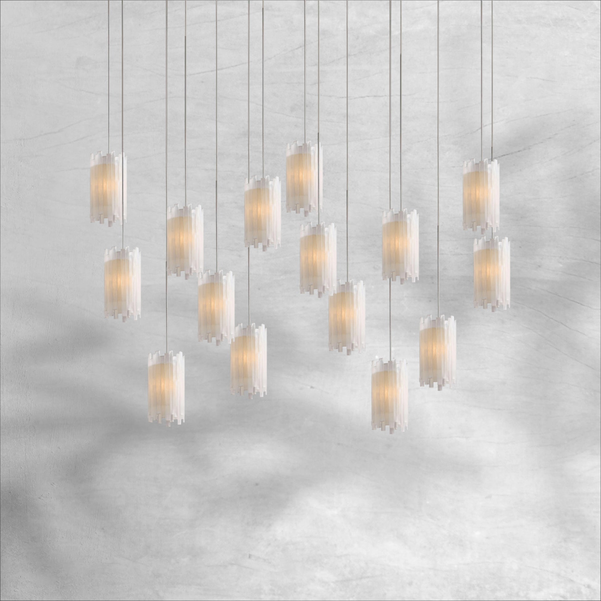 Gianna Rectangular Chandelier 15/30 Light - Camilalamps - CA - 7910110H24KT