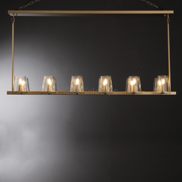 Paricia Glass Linear Chandelier 49", 60” - Camilalamps - CAM1586