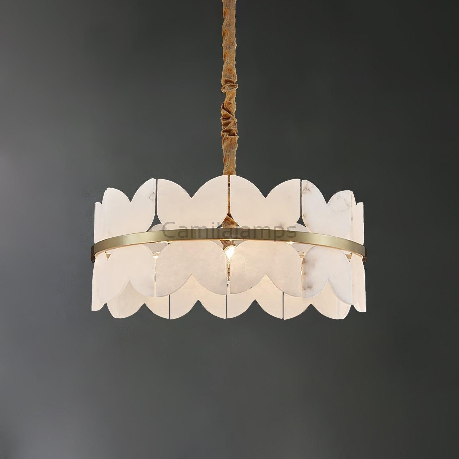 Alabaster Cloudscape Chandelier with 1/2 layer - Camilalamps - Alaba - 1709 - 1 lay - 3