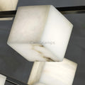 Alabaster Square Box Chandelier with 4/5/6/8/9 heads - Camilalamps - Alaba - 1635 - 9 Hea - Brass - 5