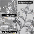 Modern Crystal Chandelier,Silver Ceiling Pendant Flower Hanging Lighting, 31.5