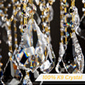 Large Gold Crystal Chandelier Light Fixtures - 24 Lights Modern Crystal Chandeliers for Hotel, Lobby, Foyer, Entryway Hall, Staircase High Ceiling Chandelier 2 Layers - Camilalamps - B0F93R7H6W