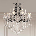 Large Gold Crystal Chandelier Light Fixtures - 24 Lights Modern Crystal Chandeliers for Hotel, Lobby, Foyer, Entryway Hall, Staircase High Ceiling Chandelier 2 Layers - Camilalamps - B0F7QS2VJ9