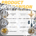 Large Gold Crystal Chandelier Light Fixtures - 24 Lights Modern Crystal Chandeliers for Hotel, Lobby, Foyer, Entryway Hall, Staircase High Ceiling Chandelier 2 Layers - Camilalamps - B0F93R7H6W