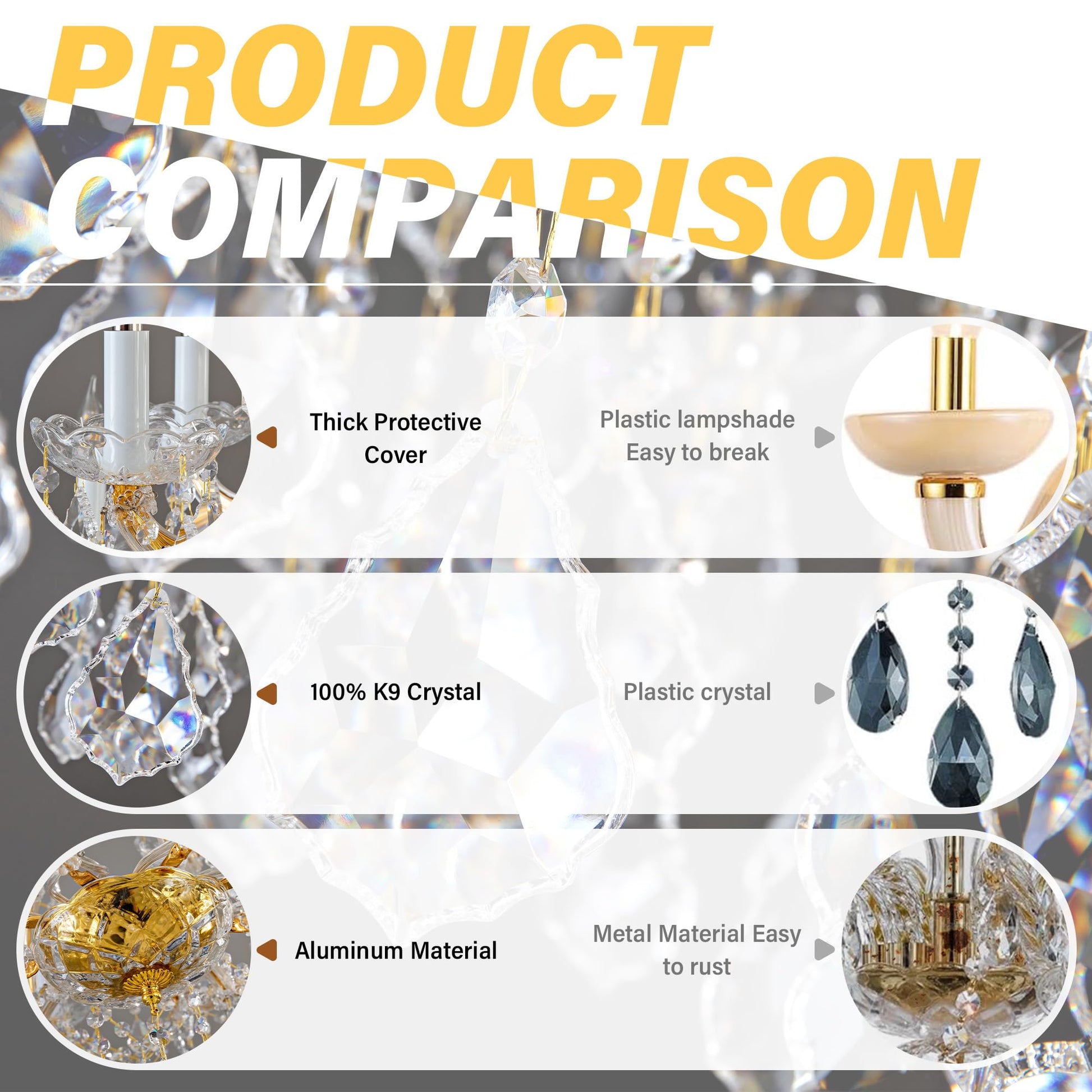 Large Gold Crystal Chandelier Light Fixtures - 24 Lights Modern Crystal Chandeliers for Hotel, Lobby, Foyer, Entryway Hall, Staircase High Ceiling Chandelier 2 Layers - Camilalamps - B0F93R7H6W