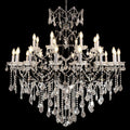Large Gold Crystal Chandelier Light Fixtures - 24 Lights Modern Crystal Chandeliers for Hotel, Lobby, Foyer, Entryway Hall, Staircase High Ceiling Chandelier 2 Layers - Camilalamps - B0F93RMDPV