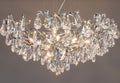 Modern Crystal Chandelier,Silver Ceiling Pendant Flower Hanging Lighting, 31.5