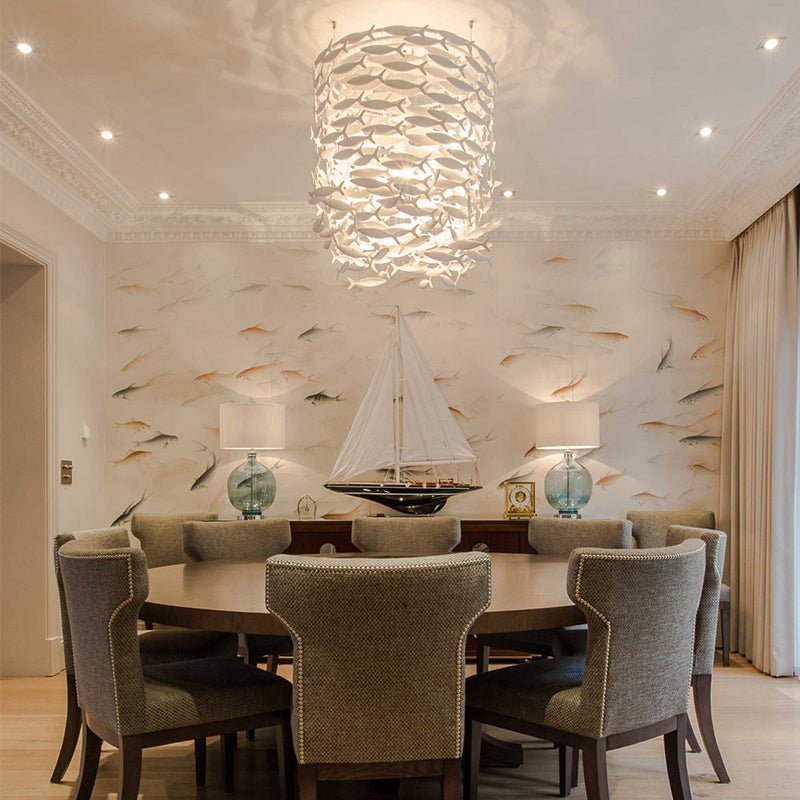 Porcelain Fish Shape Dining Table Chandelier - Camilalamps - CA - X - 14508