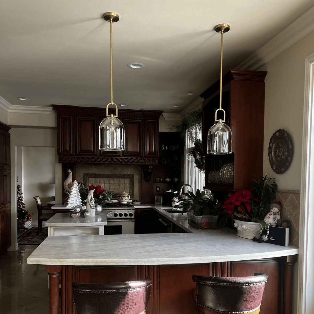 Fulcram Modern Cloche Crystal Pendant Light - Camilalamps - CAM1454