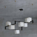 Alabaster Square Box Chandelier with 4/5/6/8/9 heads - Camilalamps - Alaba - 1635 - 9 Hea - Brass - 5