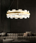 Alabaster Halo Chandelier 23.6''31.5'' - Camilalamps - Alaba - 1860 - Model - Brass - 3