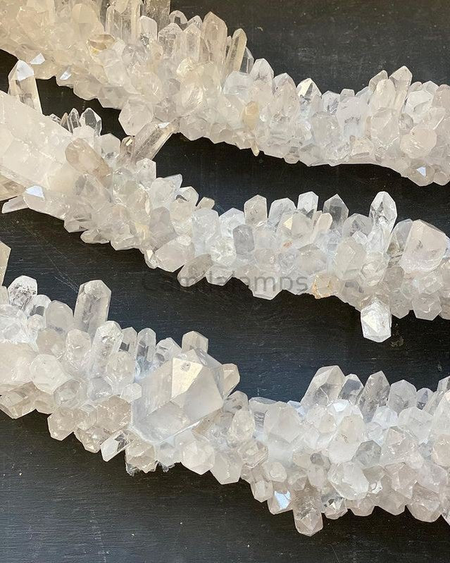 Clear Quartz Crystal Round Modern Chandelier - Camilalamps - CAM - QUA - 03