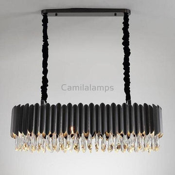 Dashiell Dining Room Crystal Chandelier Black