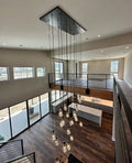 Raindrop Glass Linear Chandelier 54