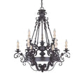 Vintage Iron Simple Candle Art Chandelier for Living Room / Villa / Stairs - Camilalamps - CA - X - 063