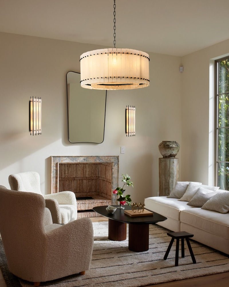 Marcus Alabaster Round Chandelier - Camilalamps - CA - RH - CH - 2552654