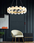 Alabaster Halo Chandelier 23.6''31.5'' - Camilalamps - Alaba - 1860 - Model - Brass - 3