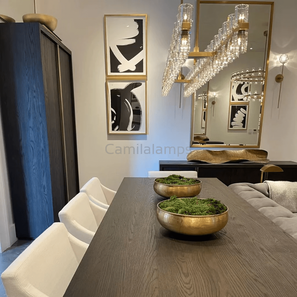 Arcachen Crystal Linear Chandelier 54", 72" - Camilalamps - CAM1117