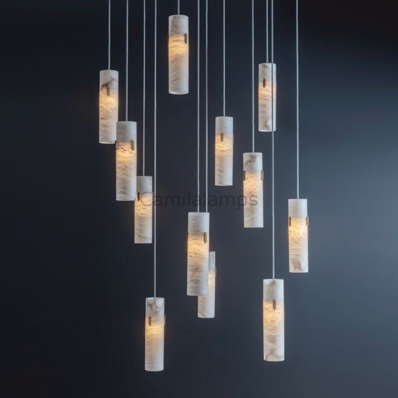 Alabaster Deco 12 - Light Cluster Chandelier - Camilalamps - Alaba - 1295 - 1
