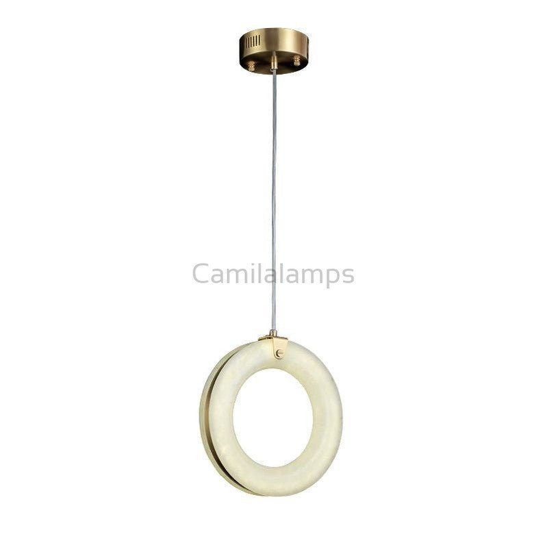 Alabaster Toroid Staircase Pendant Chandelier - Camilalamps - Alaba - 479