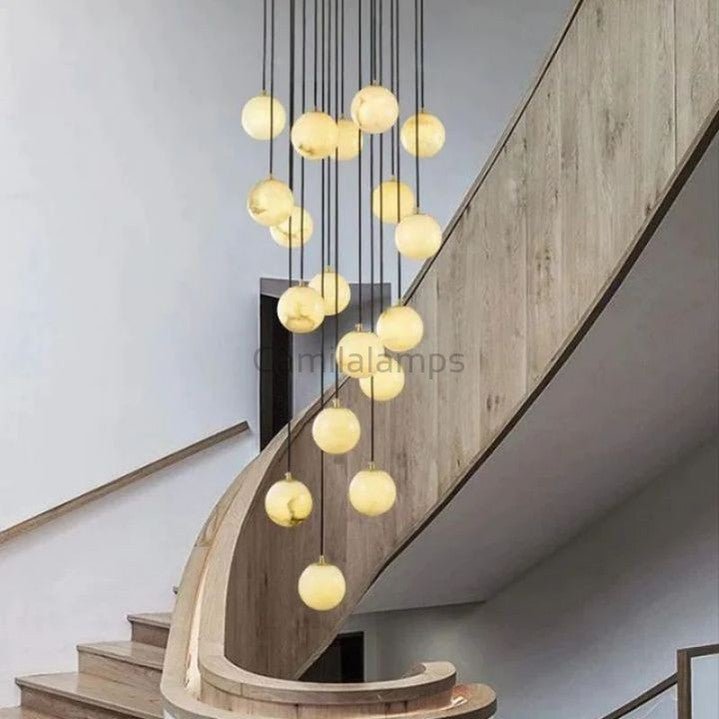 Alabaster Global Wavy Chandelier - Camilalamps - CA - AL2023 - C1202