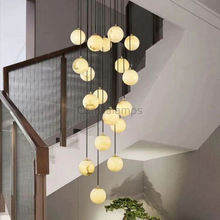 Alabaster Global Wavy Chandelier - Camilalamps - CA - AL2023 - C1202