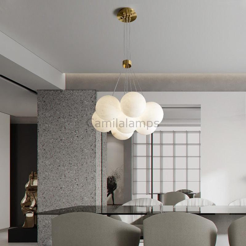 Rowena Alabaster Globe Art Chandelier - Camilalamps - CAM - RO - 1