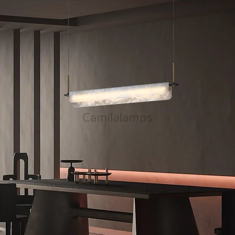 Alabaster Anne Linear Art Chandelier - Camilalamps - Alaba - 115 - 1