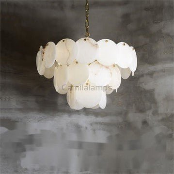 Charlene Marble Multi - Tier Round Chandelier - Camilalamps - Mar - 2