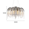 Sophian Aluminum Chain Tassel Round Chandelier - Camilalamps - CA - A - 044