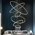 Amina Gold Multi Rings Chandelier for Lobby Villa - Camilalamps - CA - A - 234