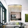 Angelina Aluminum Chain Tassel Round Chandelier - Camilalamps - CA - A - 036