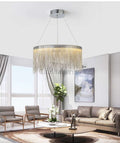Angelina Aluminum Chain Tassel Round Chandelier - Camilalamps - CA - A - 036