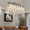 Sophian Luxury Aluminum Chain Tassel Chandelier - Camilalamps - CA - A - 010