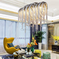 Sophian Luxury Aluminum Chain Tassel Chandelier - Camilalamps - CA - A - 010